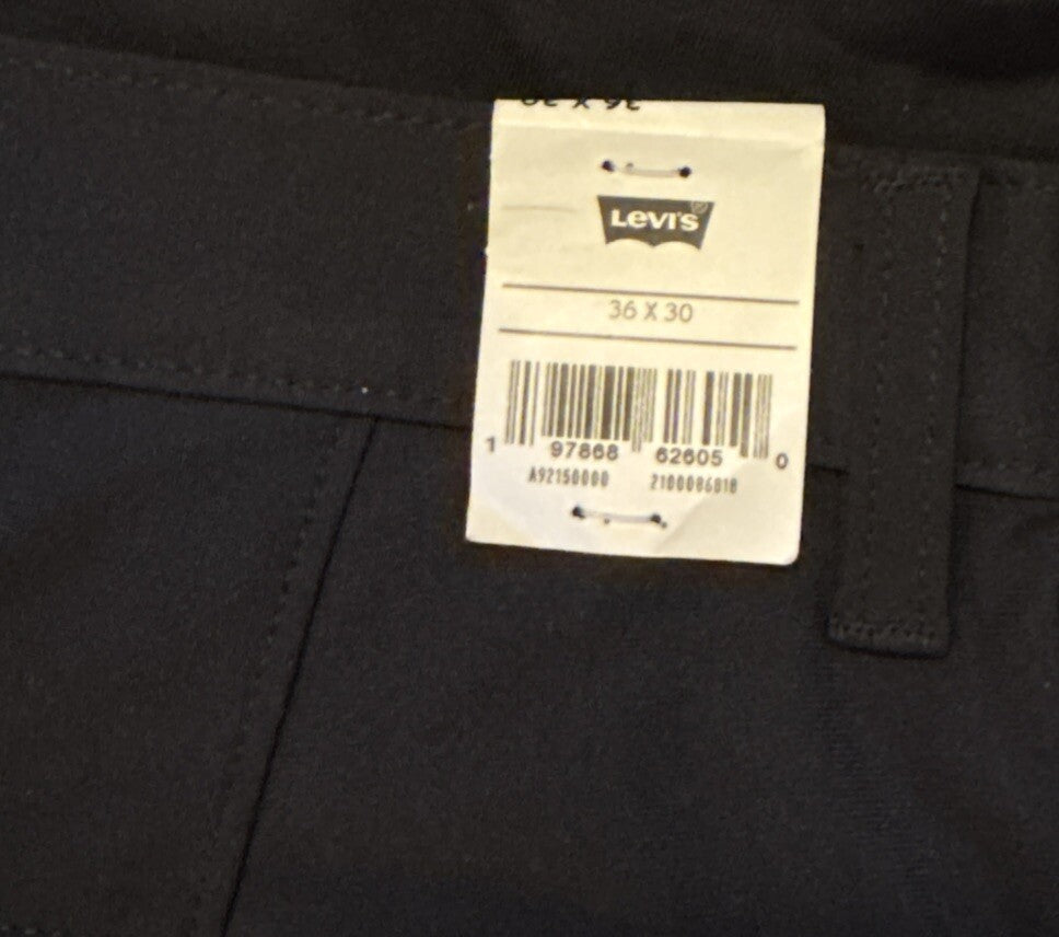 $69 Levi’s Men’s XX Chino Standard Tech Pants- Black -36W x 30L - New With Tags