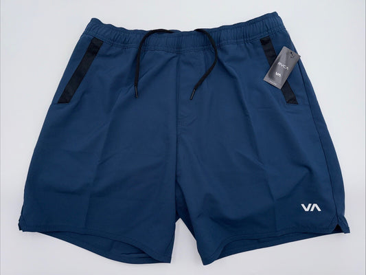 $66 RVCA Men’s Kevin Hybrid 17" Athletic Shorts- Navy Blue - Medium -New Tag