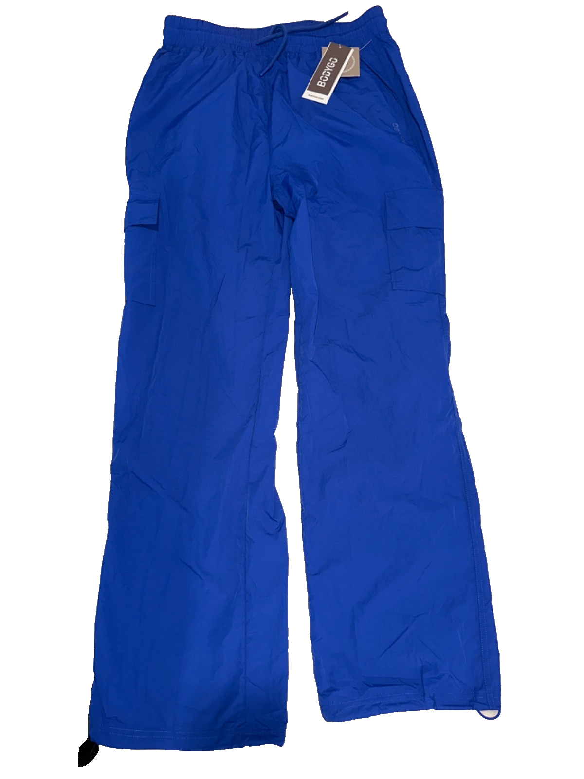 $58 BodyGo Women's Windbreaker Crinkle Commuter Pants - Blue - Medium - New