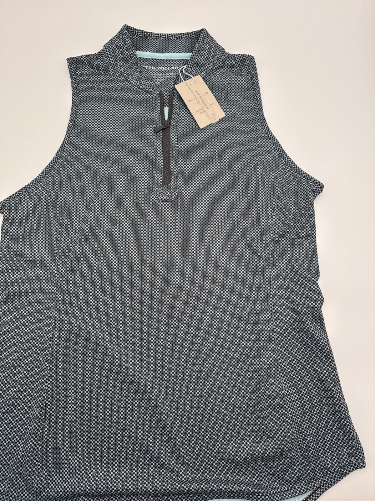 $95 PETER MILLAR Women’s Shirley Sleeveless Zip Polo-Graphite -SIZE: Small-New