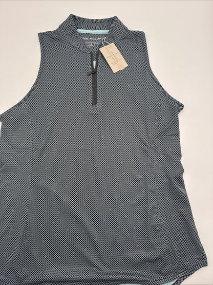 $95 PETER MILLAR Women’s Shirley Sleeveless Zip Polo-Graphite -SIZE: Small-New