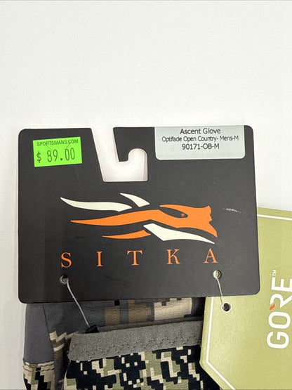 $89 Sitka Ascent Glove Optifade Open Country Medium 90171-OB-Medium- New Tags