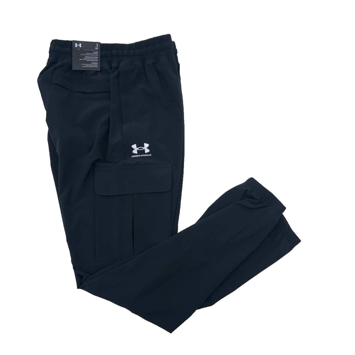 $80 Under Armour Men's Woven Jogger Cargo Pants - Black - Small - New With Tags