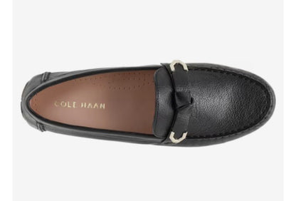 Cole Haan Women's Evelyn Bow Driver Driving Style Loafer -Black-7M (B) - New