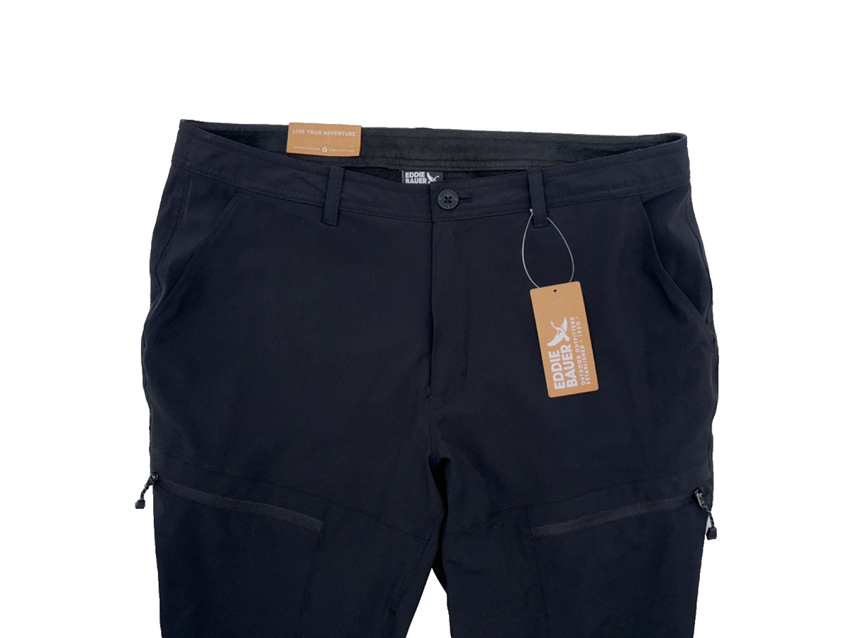 $90 Eddie Bauer Women's 2.0 Polar Fleece Lined Pants - Black - Size 14 - New