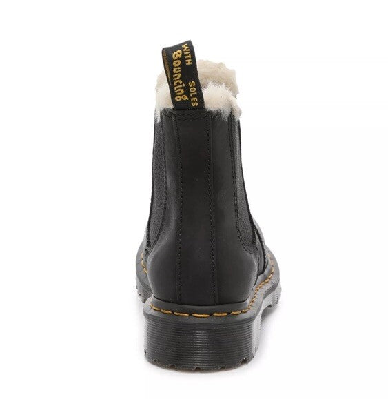 $180 Dr Martens Women’s 2976 Black Faux Fur Lined Chelsea Boots-Size: 10M-NEW