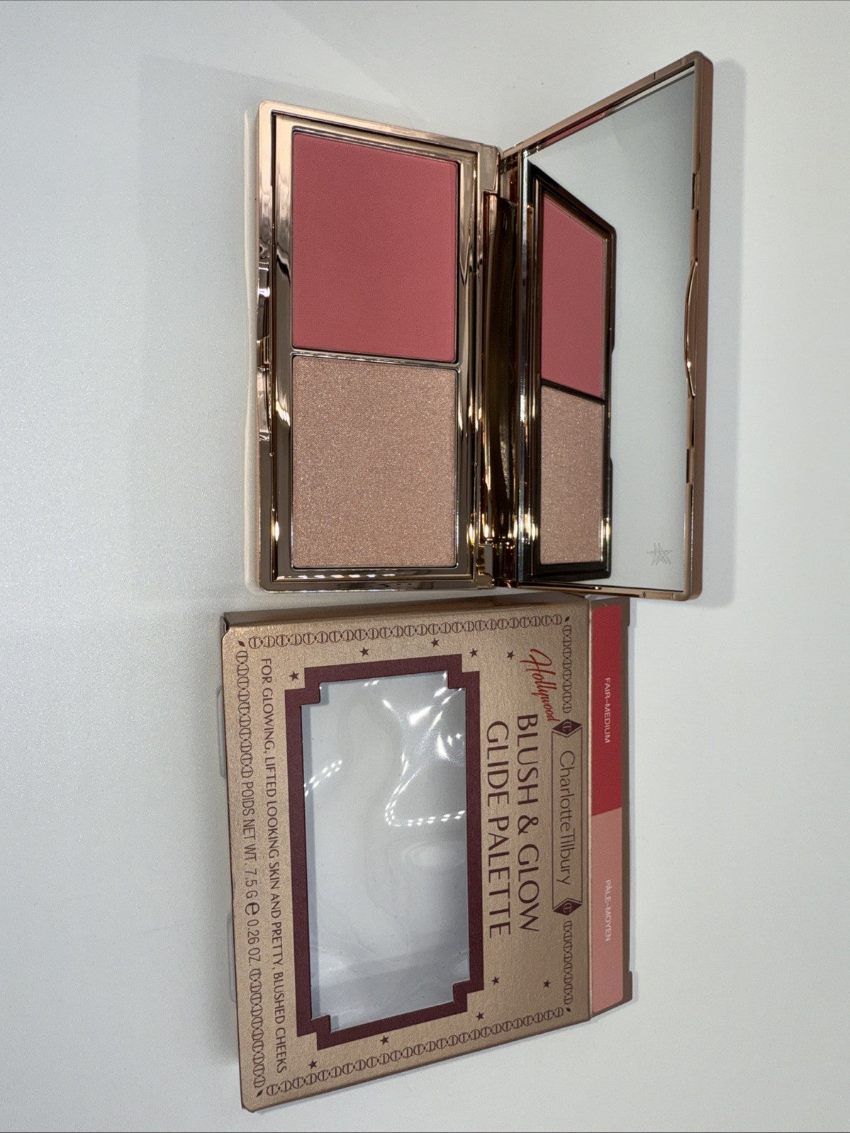 Charlotte Tilbury Blush & Glow Glide Palette ~ Fair Medium / Pale Moyen ~ .26 oz