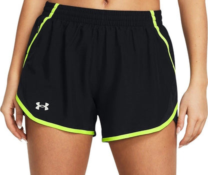 Under Armour Women’s Running Shorts 3 Inch Lightweight Zip Pocket-Black- Medium