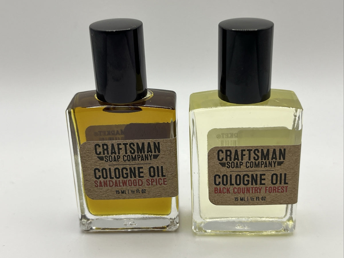 Combo 2 X Craftsman Soap Co. Cologne Oil-Sandalwood Spice/Back Country 1.5 Fl Oz