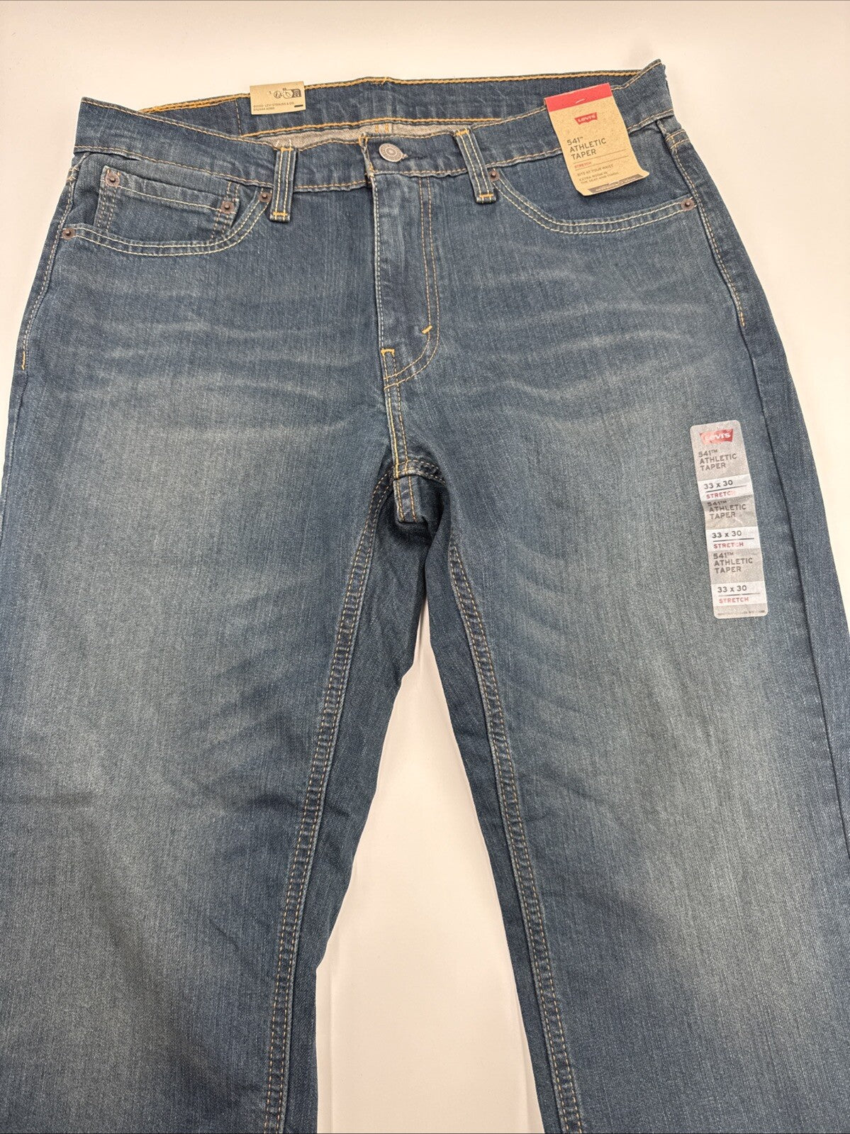 $70 Levi's Men’s 541 Athletic Taper Stretch Jeans-Midnight Rigid-33W x 30L-NEW
