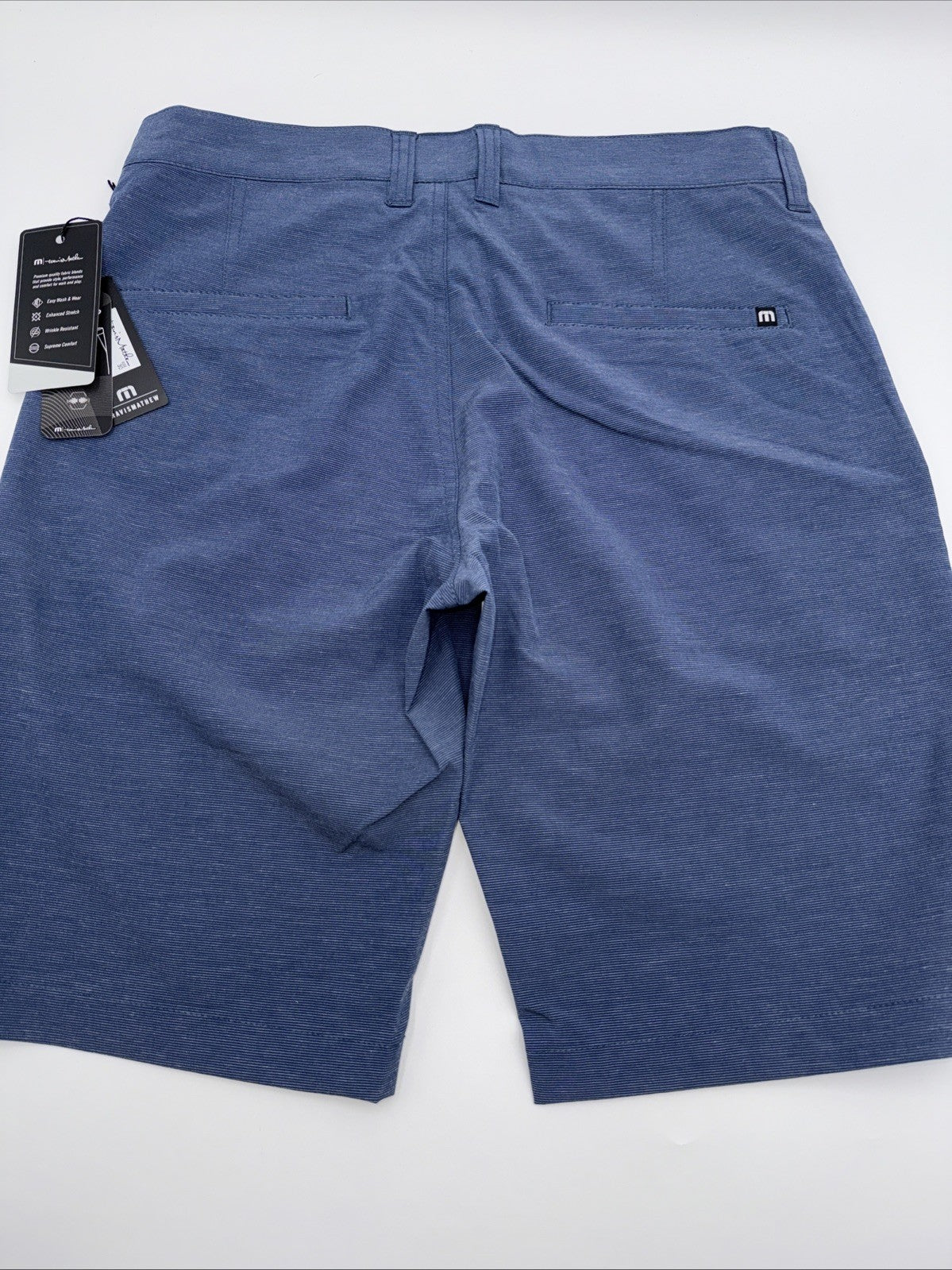 $85 Travis Mathew Men's Beck Shorts Stretch Waistband - Indigo -Size: 34- New