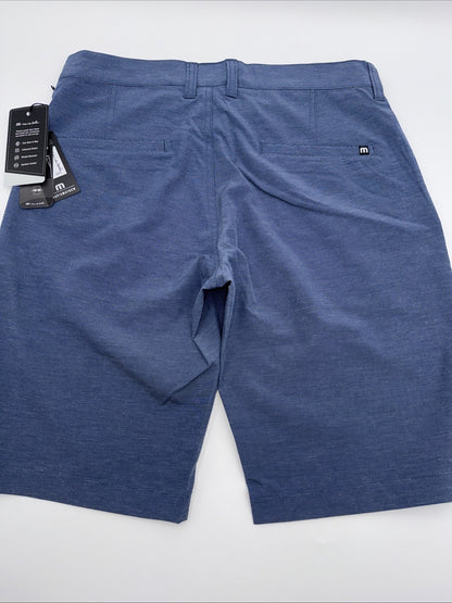 $85 Travis Mathew Men's Beck Shorts Stretch Waistband - Indigo -Size: 34- New