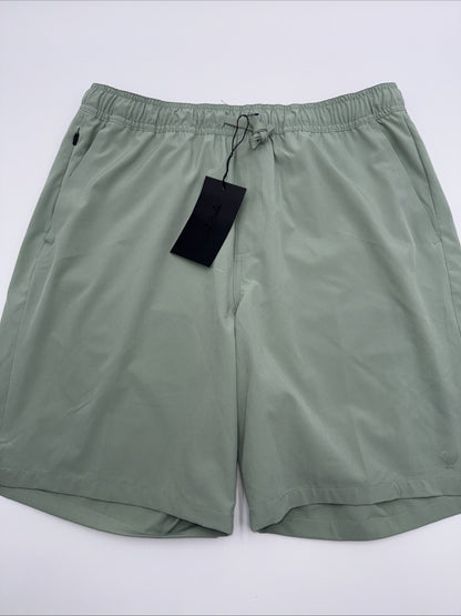 $74 Bad Birdie Men's Active Golf Shorts Elastic Waist Drawstring-Sage-Medium-New