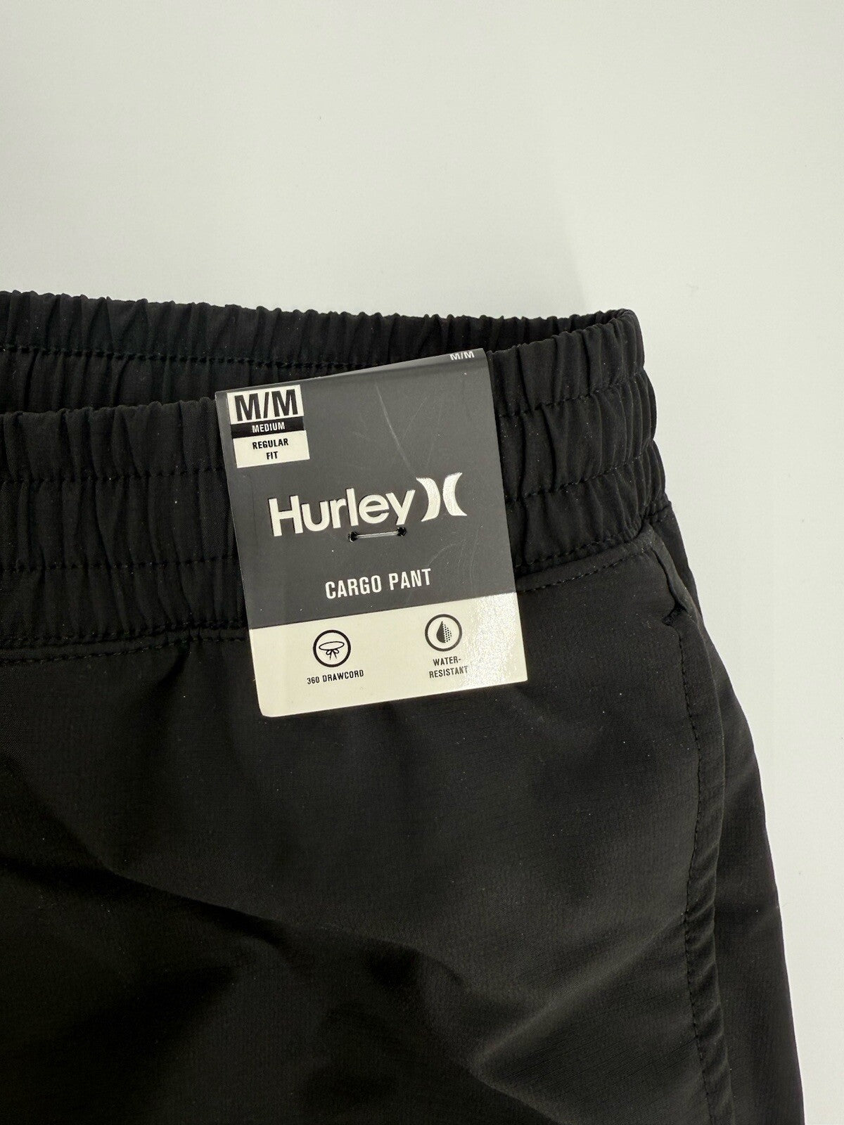 Hurley Men's Tech Cargo Jogger Pants - Black - Medium- New With Tags