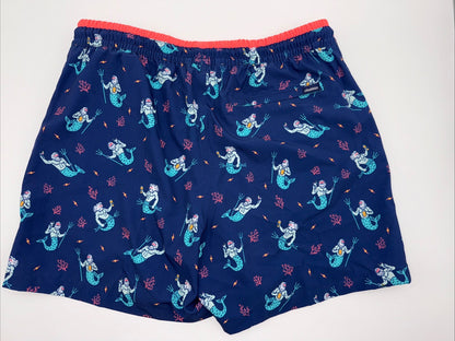 $70 Chubbies The Triton Of Sea 5.5" Inseam Swim Trunks- Blue -Large -New Tag