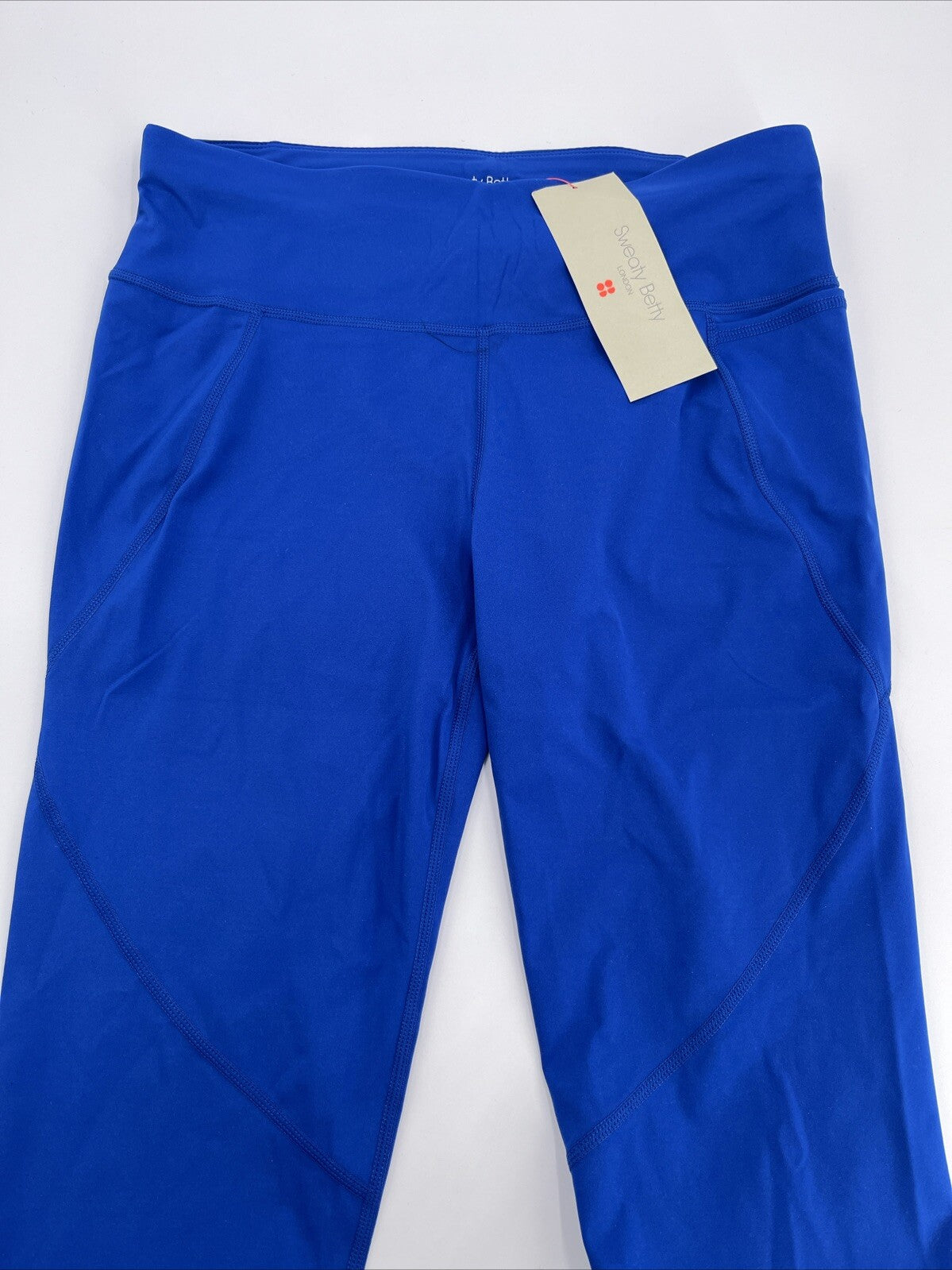 $100 Sweaty Women’s Betty Power Leggings 7/8 Length- Blue -Size: 10 Large - New