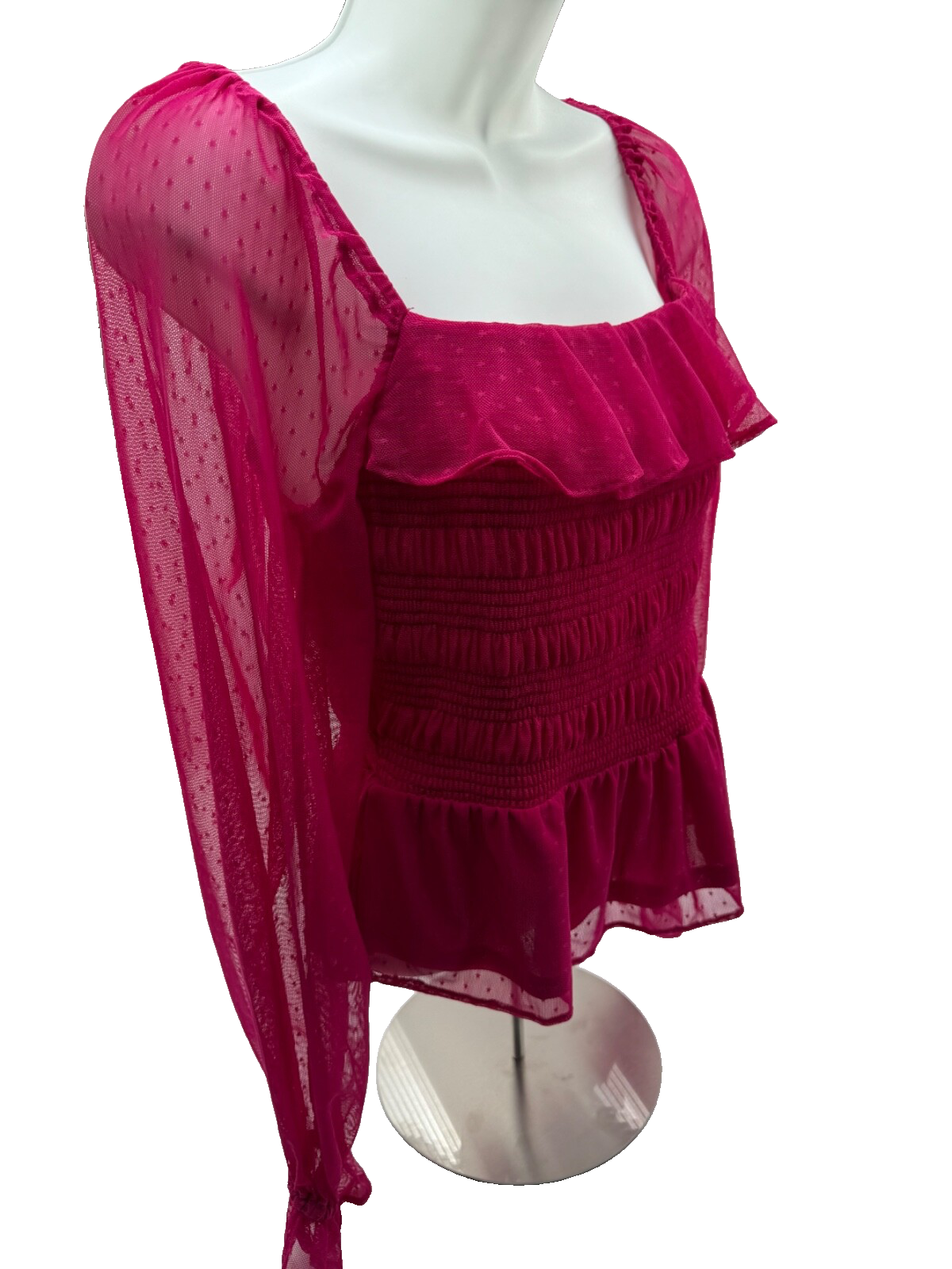$52 LC Lauren Conrad Women’s-Cropped Party Shirt- Jersey Pink- Small-New Tag