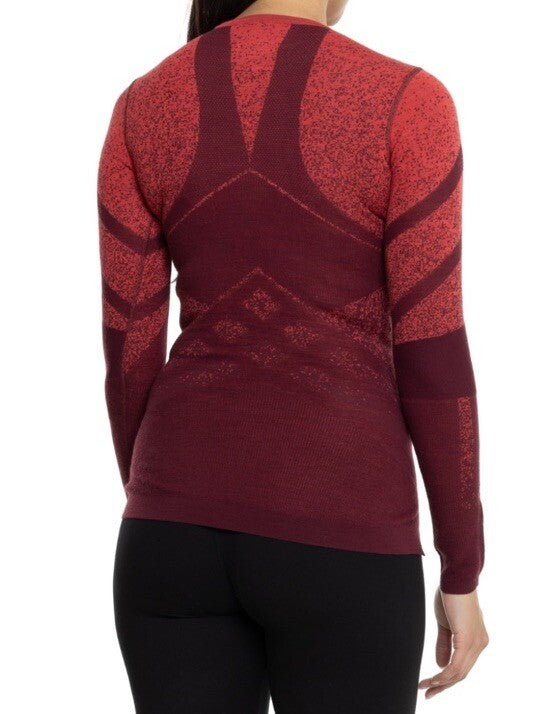 $130 Smartwool Women’s Intraknit Active Merino Base Layer Top-BlackCherry-XSmall