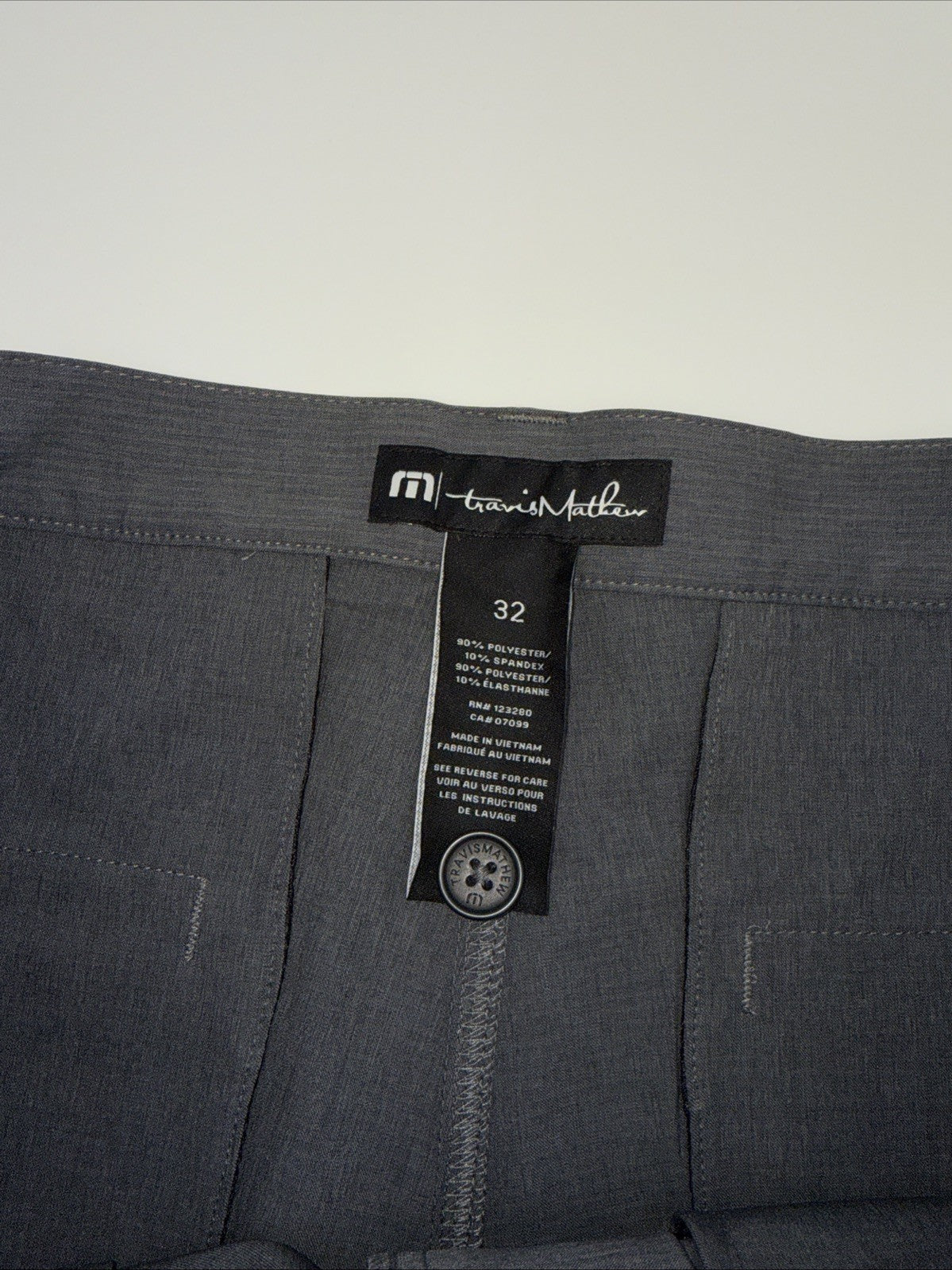 $94 Travis Mathew Men’s Sand Harbor Golf Shorts- Heather Dark Grey- 32W-New Tag