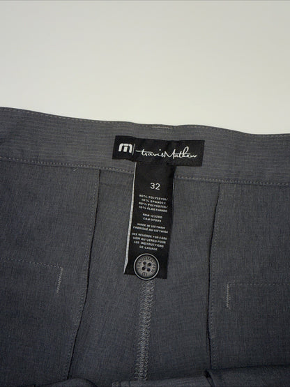 $94 Travis Mathew Men’s Sand Harbor Golf Shorts- Heather Dark Grey- 32W-New Tag