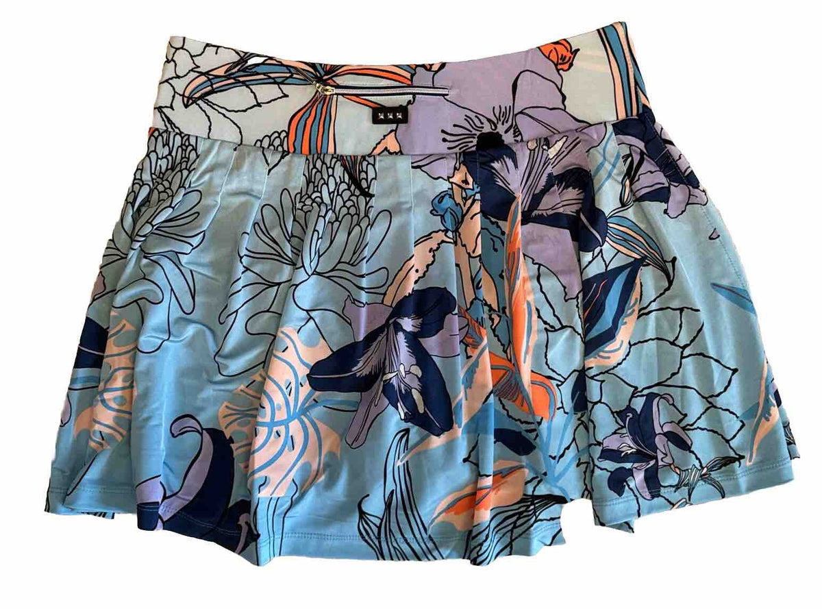 Jamie Sadock Women’s 16" Ikebana Print Golf Skort -Blue Floral- Size 2- MSRP $93