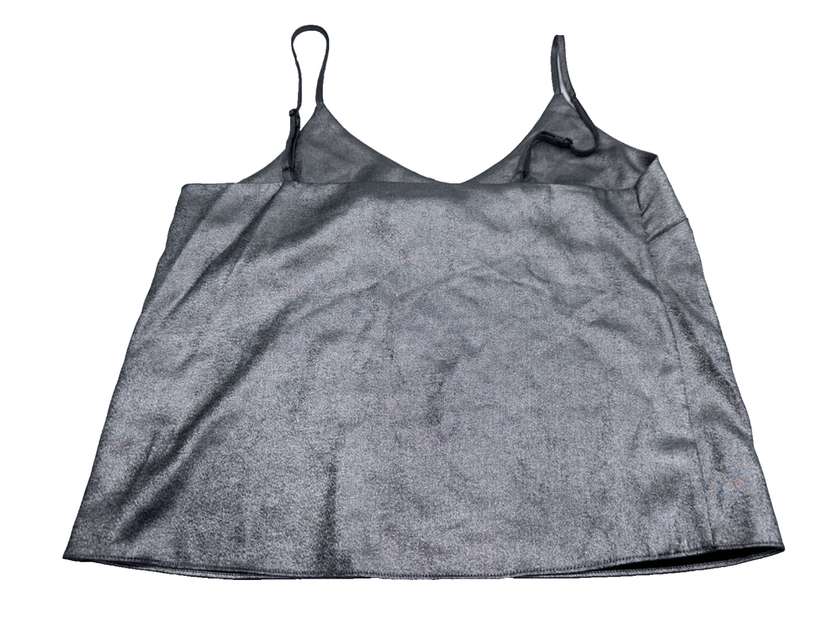 $59 Steve Madden Women’s Foil Crepe Cami - Gunmetal - Small - New With Tags