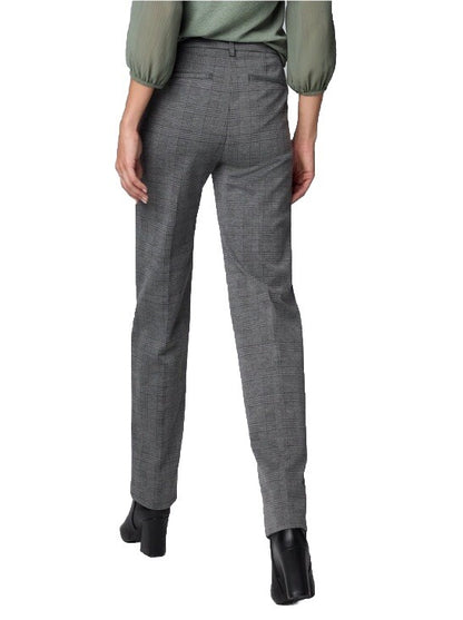 Simply Vera Women’s High Rise Slim Straight Leg Trouser Pants- GreyPlaid- Size 0
