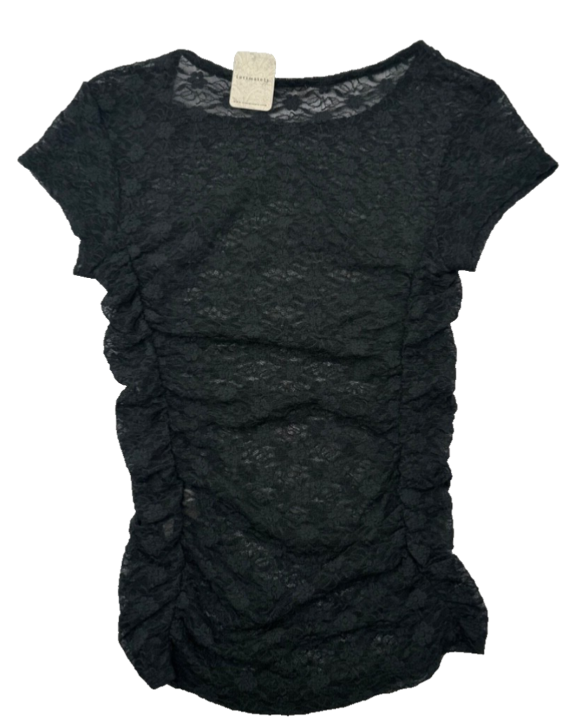 $38 Intimately Free People Women’s-Lace Shirt- Black- Medium-New Tag