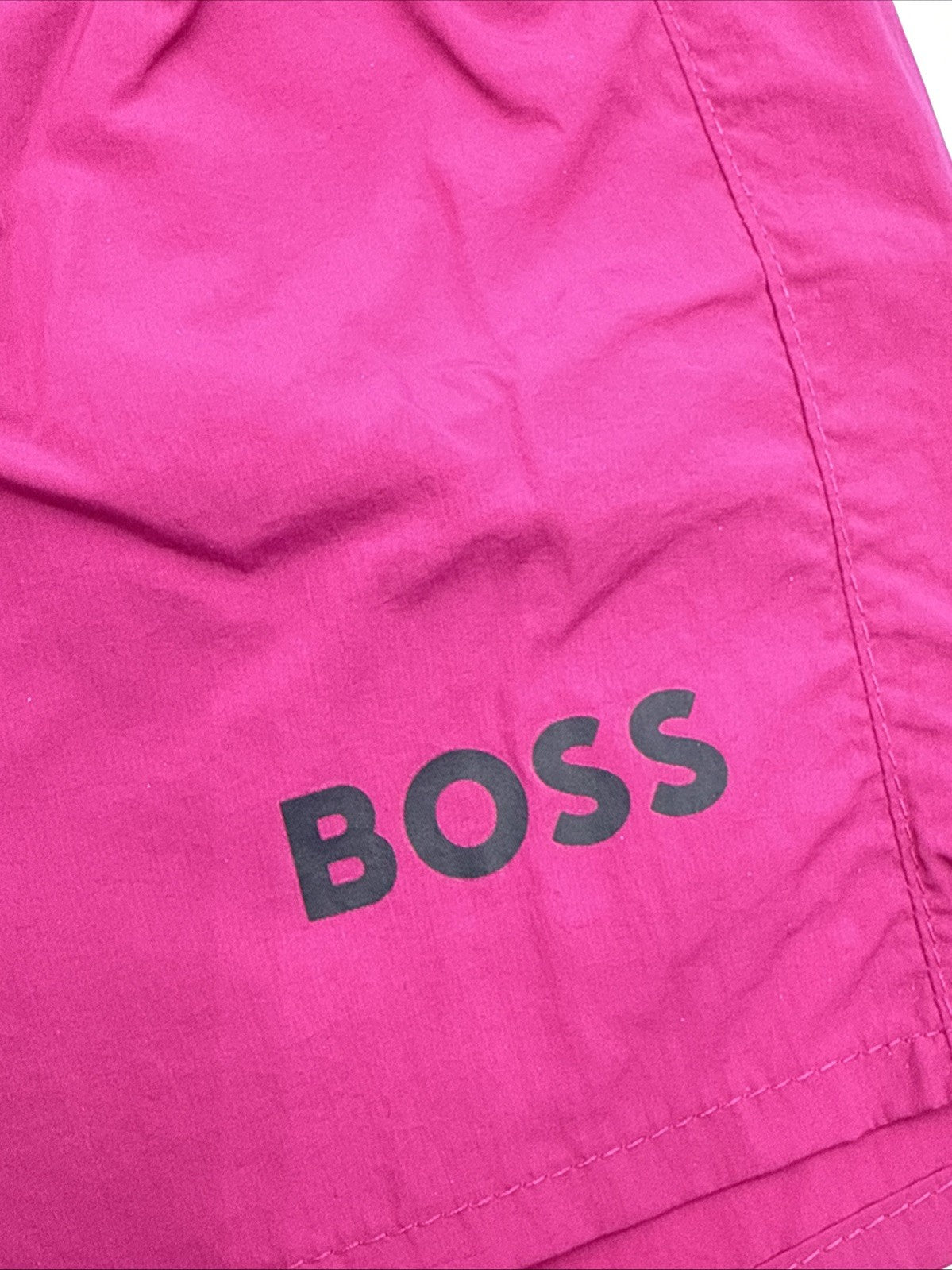 $58 Hugo Men’s- Boss/Hugo Men's Lee Drawstring Swim Trunks- Fuchsia -Medium -New