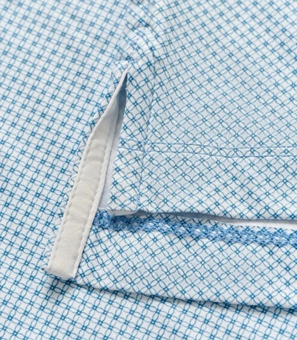 $110 Johnnie O Men’s- Featherweight Performance Polo Shirt-Barrels Blue- Small