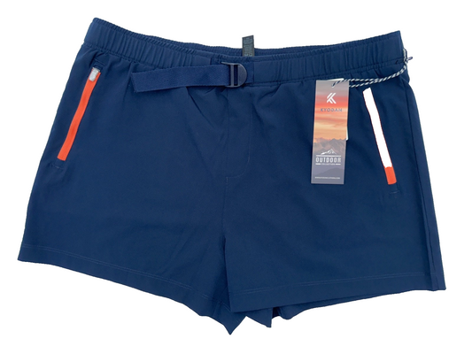 $52 Kyodan Outdoor Women's Shorts - Indigo/Ice Coral - Large - New With Tags