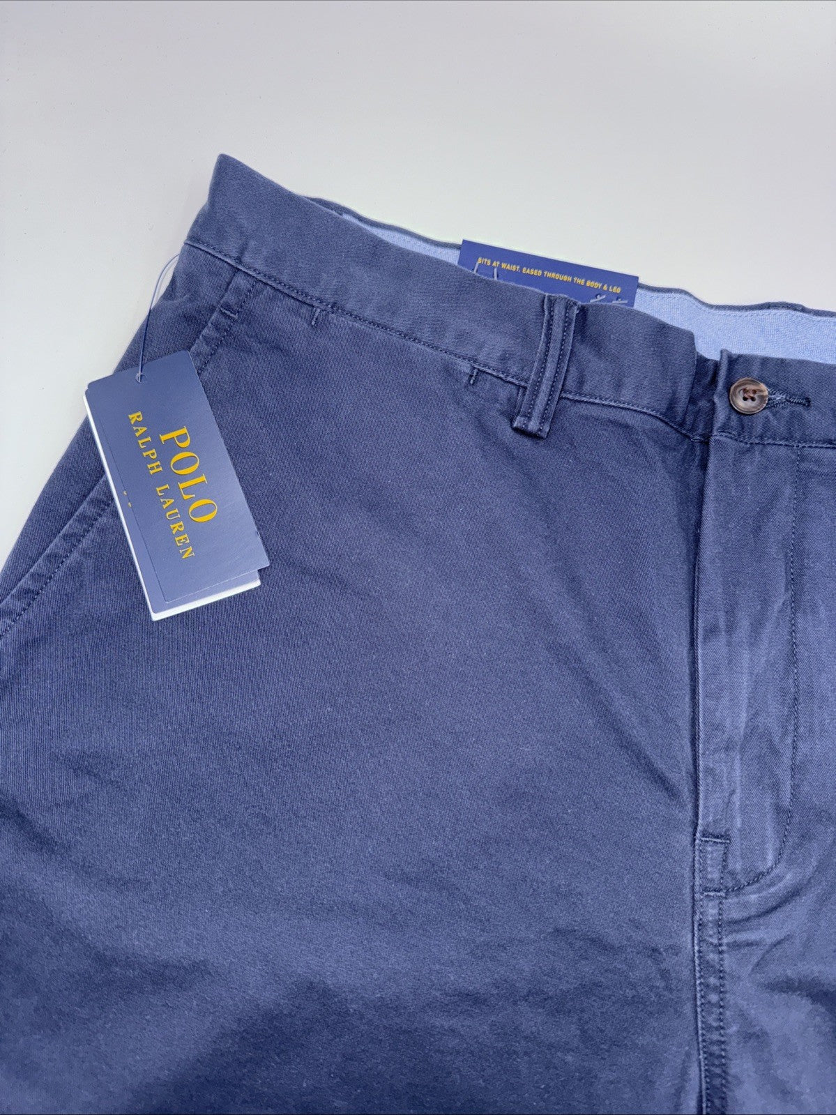 $90 Polo Ralph Lauren Men's Classic Fit 9" Stretch Chino Shorts-Ink Blue- 35W
