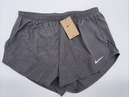 $40 Nike Women’s Tempo Mid-Rise 3in. Lined Running Shorts- Gray Gunsmoke - Large