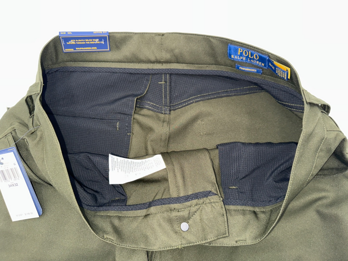 $148 Polo Ralph Lauren Men’s Active Fit Performance Pants - Green - 34W x 32L