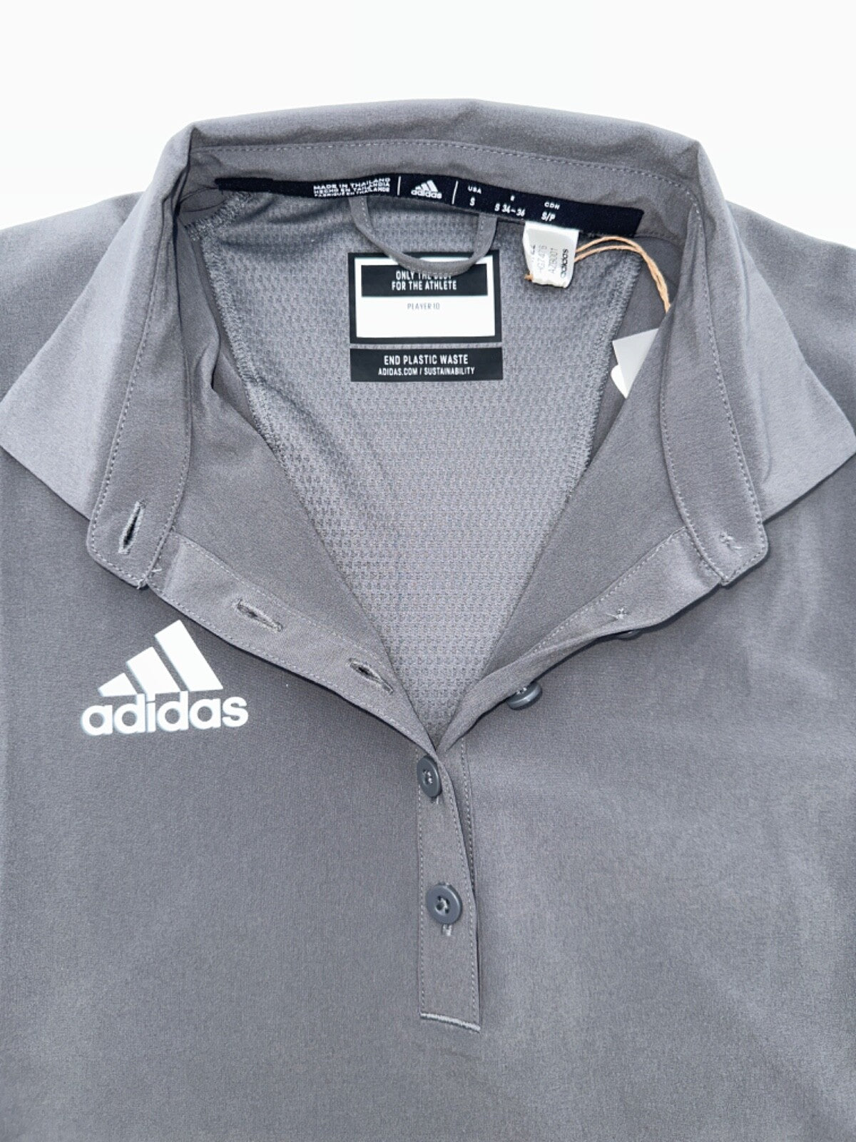 $65 Adidas Women's Golf Polo -129590160 - Grey/White  - Small - New With Tags