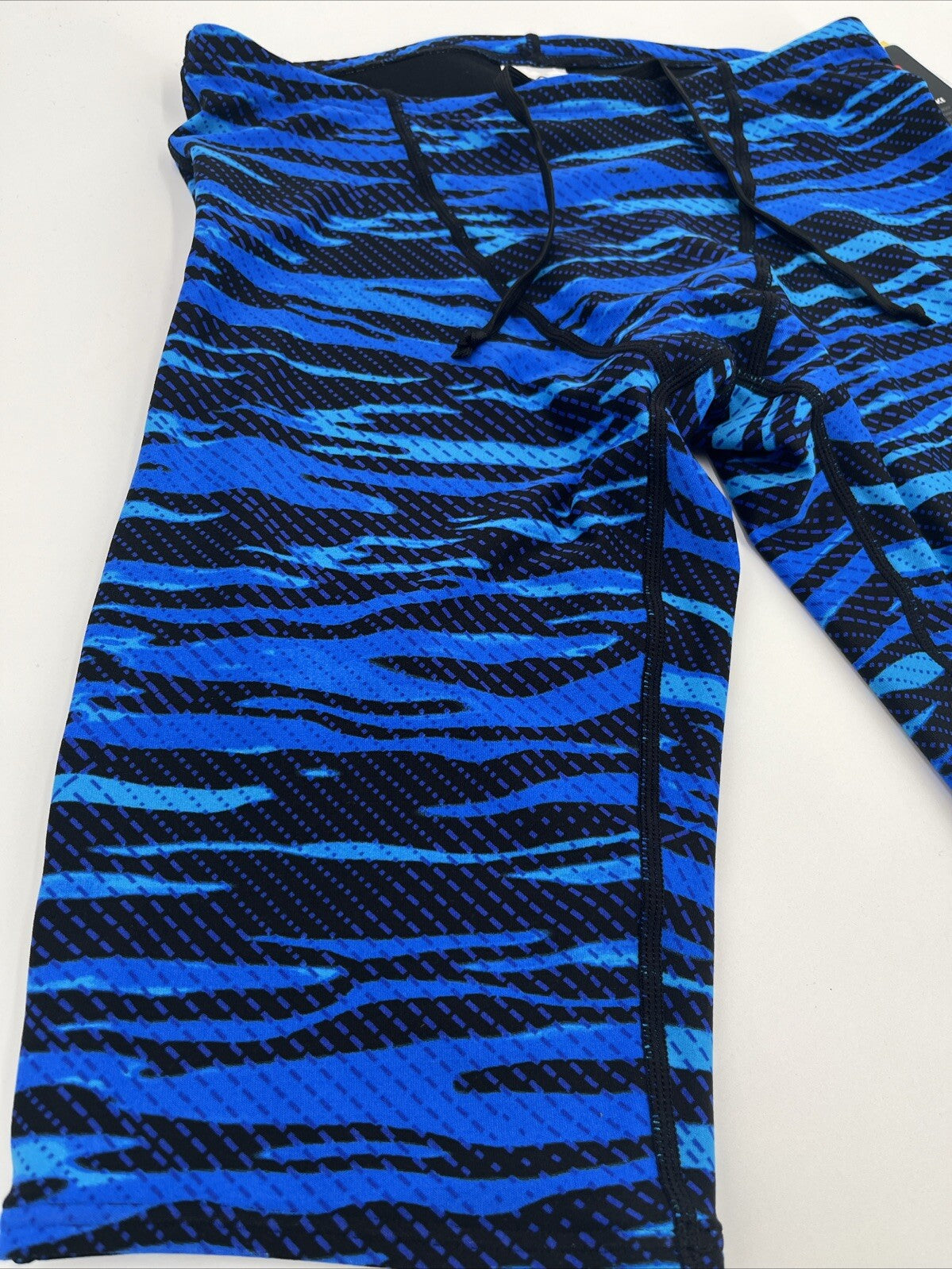 $60 TRY Men's Crypsis All-Over Jammer Swimsuit - Blue / Black- Size: 32- New Tag