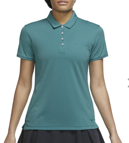 Nike Victory Dri-Fit Golf Polo Short/Slv Women’s - Small -Teal Spruce - New $55