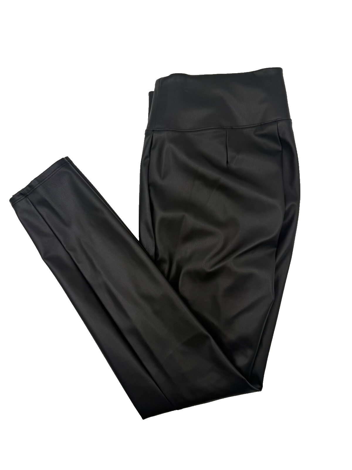 $36 NINE WEST Women's-Ponte Legging- Faux Black Leather- Small-New Tag
