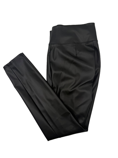 $36 NINE WEST Women's-Ponte Legging- Faux Black Leather- Small-New Tag