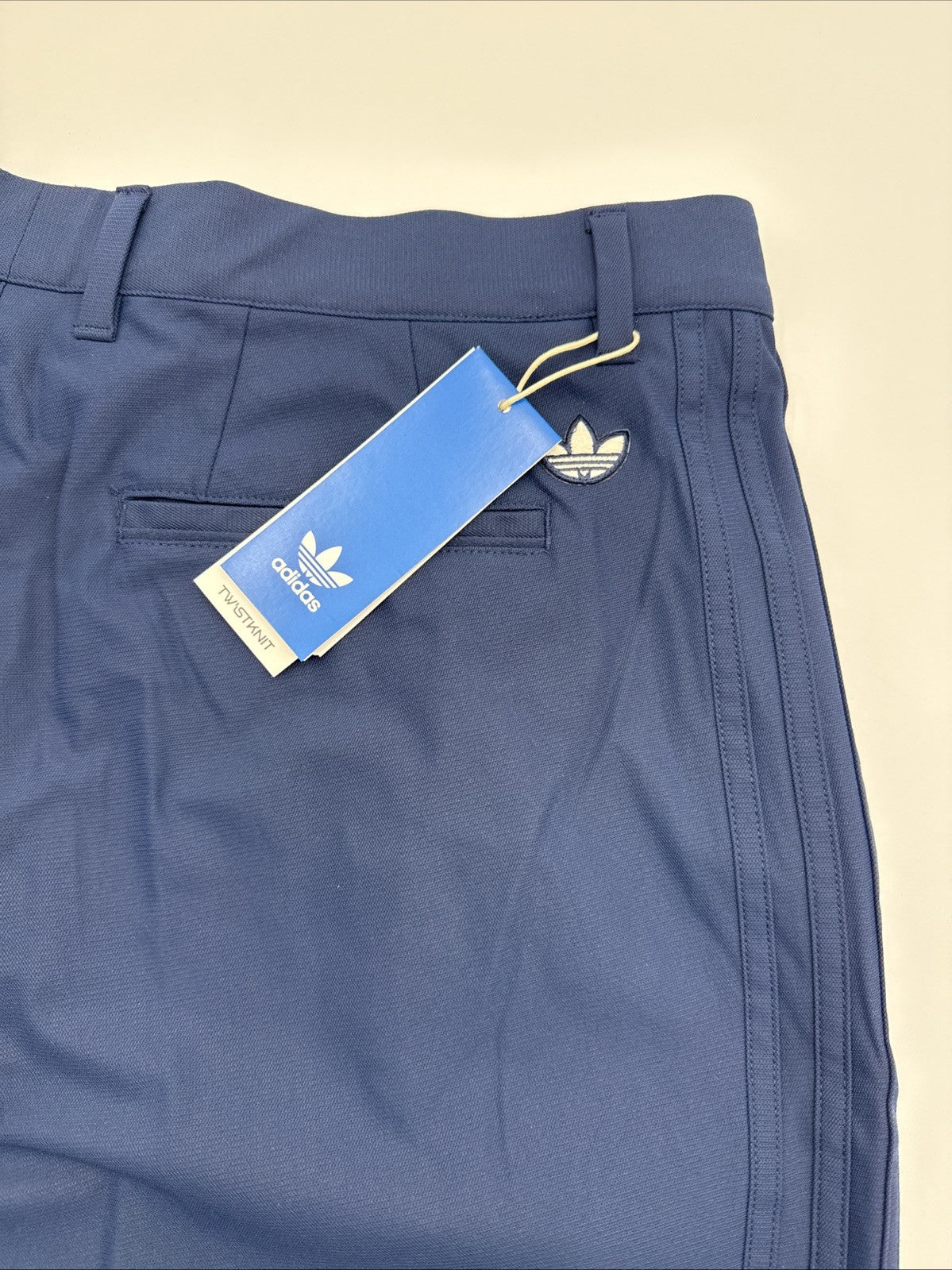 $100 Adidas Men’s Originals TWISTKNIT Pleated Pants- Night Indigo- 34W 32L- New