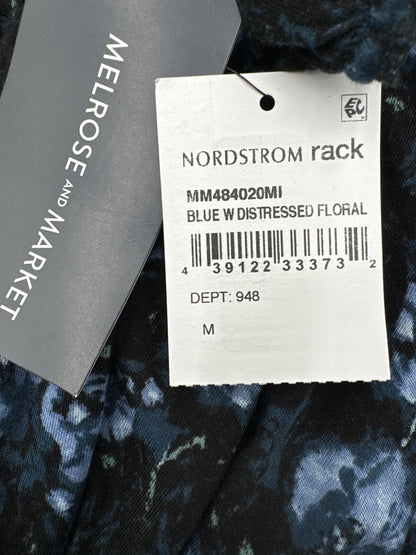 $72 Melrose And Market Women’s Off The Shoulder Top-Floral Blue-Medium-New