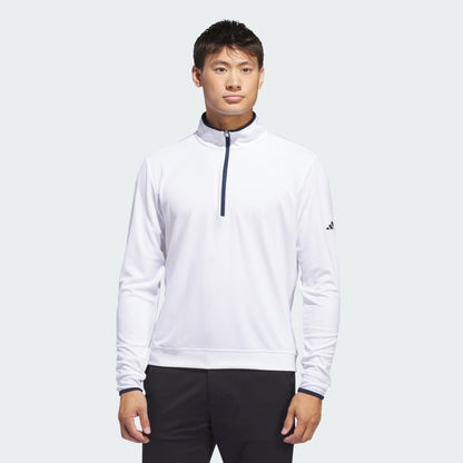 $70 Adidas Men’s Lightweight Half Zip Top - White - Large - New With Tags