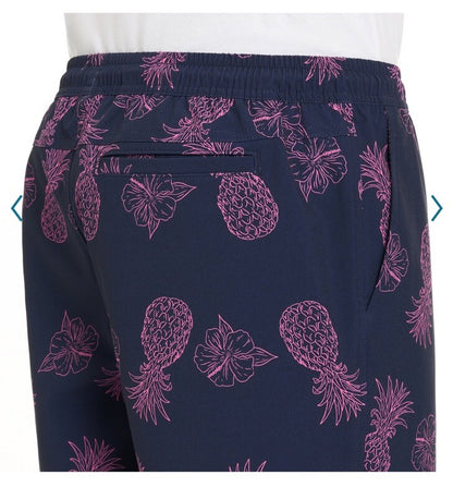 $40 Hurley Men's Salem Performance Pineapple Woven Shorts-Navy-Small-NEW