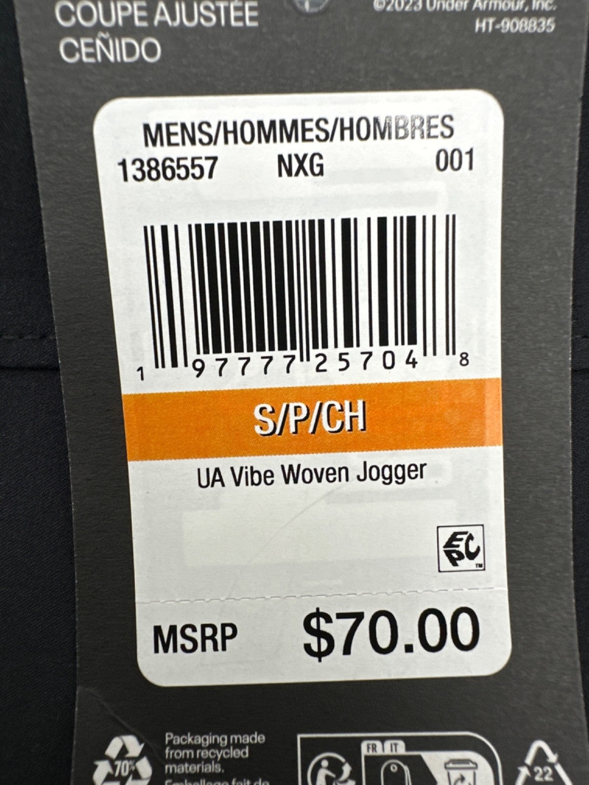 $70 Under Armour Men’s Vibe Woven Joggers Pants - Black - Small - New With Tags