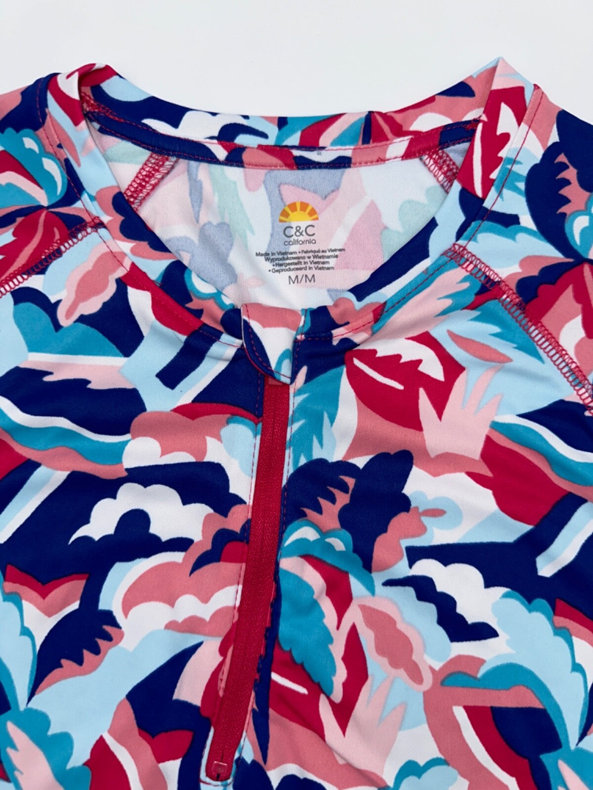 $65 C&C California Women's Sun Protection Shirt - Baily Palm Tree - Medium -New