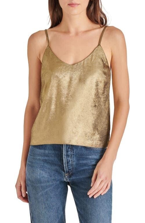 $59 Steve Madden Women’s Metallic V-Neck Camisole- Gold- Small- New With Tag