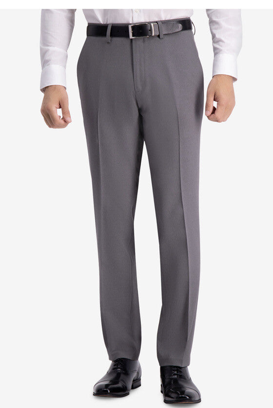 Kenneth Cole Reaction Pants Modern Fit Micro Check- Medium Gray- 30W X 32L- New