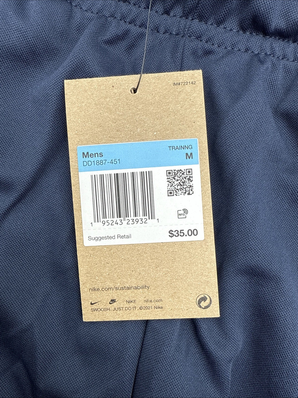 Nike Men's 6.0 Dri-FIT Versatile Shorts Training Gym DD1887- Navy - Large -New
