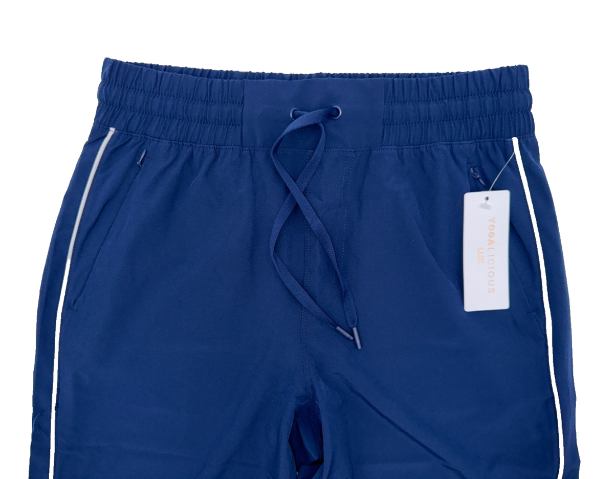 $78 YOGALICIOUS Women's Lightstreme Blake Joggers-Naval Academy/White-Medium-New
