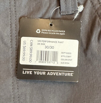 Eddie Bauer Men’s Straight Fit Performance Pants- Dark Smoke - 30Wx30L